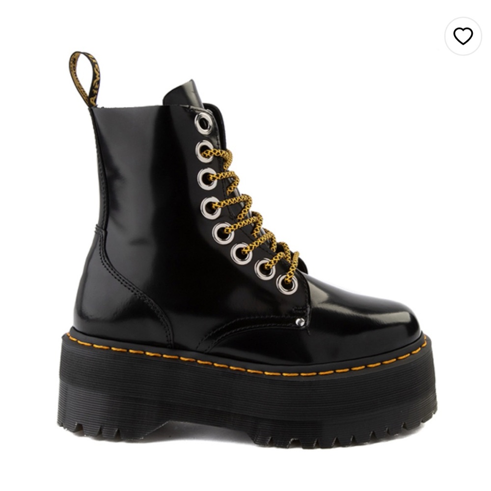 Dr. Martens Black Platform Lace-Up Boots